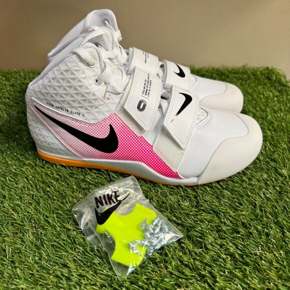 Nike Zoom Javelin Elite 3 Track Spikes Shoes White Pink Men Size AJ8119-101 main image 8